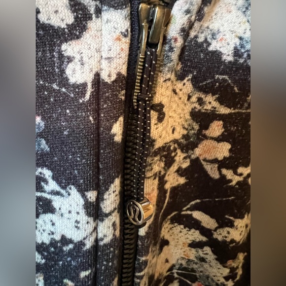 Lululemon Scuba Hoodie Cotton Fleece EUC Spring Bloom Multi / Alpine White Sz 4 - Picture 7 of 9